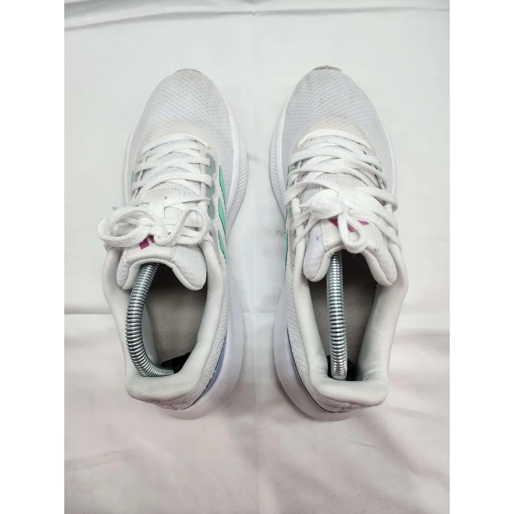 Adidas Runfalcon 3.0 Women's Running Shoes Light Grey Mint Green Size 9 Used